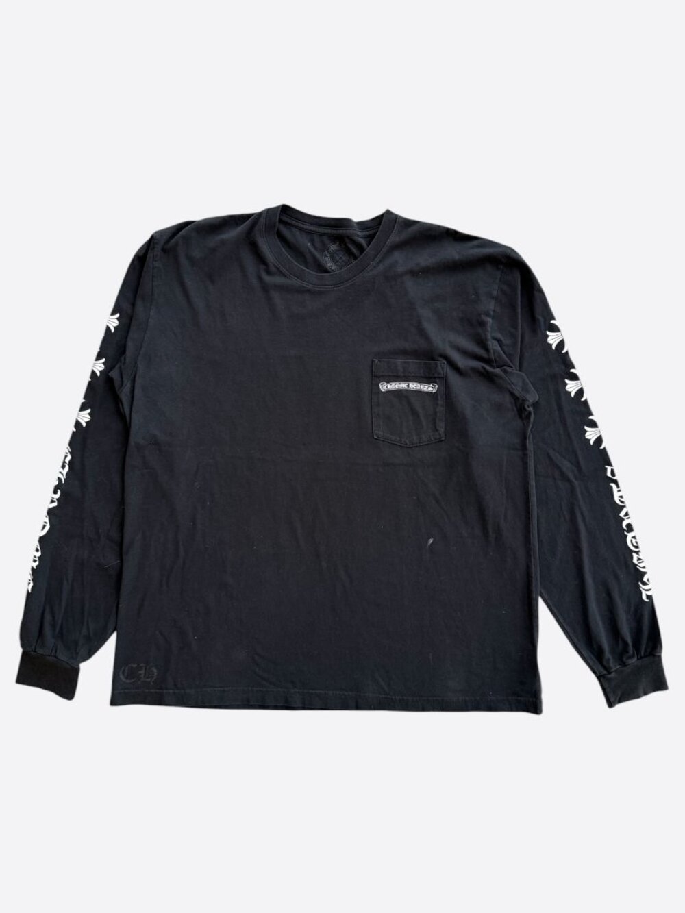 Chrome Hearts Black & White Cross Logo Longsleeve T-Shirt